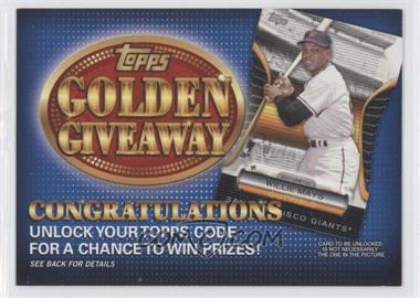 2012 Topps - Golden Giveaway Code Cards #GGC-7 - Willie Mays