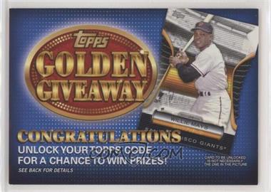 2012 Topps - Golden Giveaway Code Cards #GGC-7 - Willie Mays