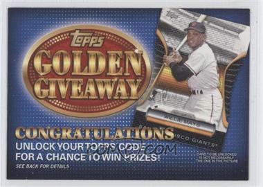 2012 Topps - Golden Giveaway Code Cards #GGC-7 - Willie Mays