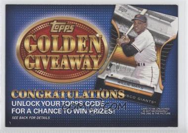 2012 Topps - Golden Giveaway Code Cards #GGC-7 - Willie Mays