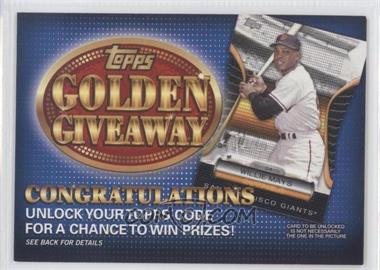 2012 Topps - Golden Giveaway Code Cards #GGC-7 - Willie Mays