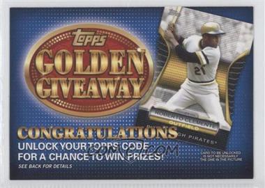 2012 Topps - Golden Giveaway Code Cards #GGC-8 - Roberto Clemente