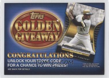 2012 Topps - Golden Giveaway Code Cards #GGC-8 - Roberto Clemente