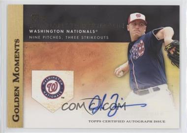 2012 Topps - Golden Moments Autographs #GMA-JZ.1 - Jordan Zimmermann (Nine Pitches, Three Strikeouts)