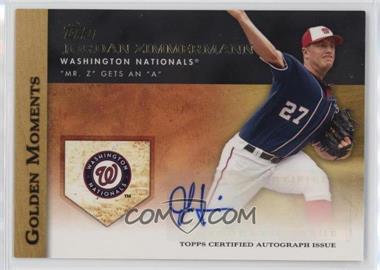 2012 Topps - Golden Moments Autographs #GMA-JZ.2 - Jordan Zimmermann ("Mr. Z" Gets an "A")