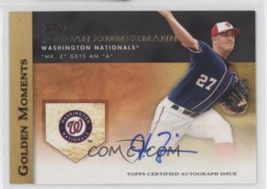 2012 Topps - Golden Moments Autographs #GMA-JZ.2 - Jordan Zimmermann ("Mr. Z" Gets an "A")