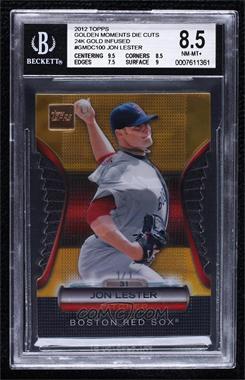 2012 Topps - Golden Moments Die-Cut - Golden Giveaway Contest Truly Golden Embedded Gold #GMDC-100 - Jon Lester /1 [BGS 8.5 NM‑MT+]