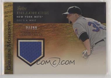 2012 Topps - Golden Moments Relics Series 2 - Gold #GMR-DG - Dillon Gee /99