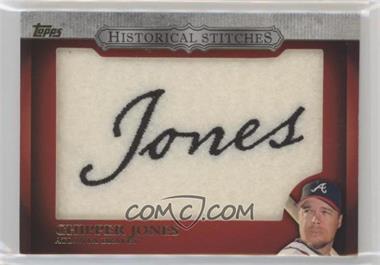 2012 Topps - Manufactured Historical Stitches #HS-CJ - Chipper Jones