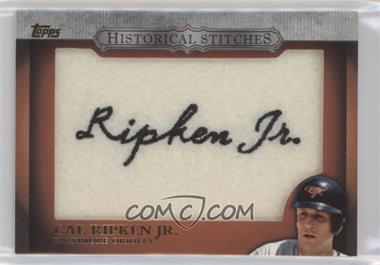 2012 Topps - Manufactured Historical Stitches #HS-CR - Cal Ripken Jr.