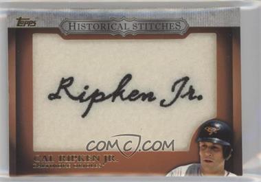 2012 Topps - Manufactured Historical Stitches #HS-CR - Cal Ripken Jr.