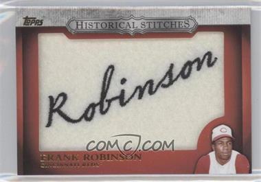 2012 Topps - Manufactured Historical Stitches #HS-FR - Frank Robinson