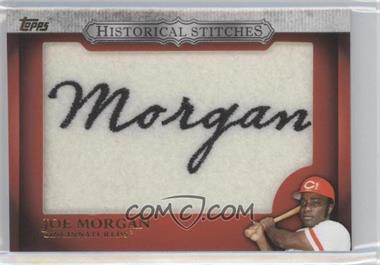 2012 Topps - Manufactured Historical Stitches #HS-JM.2 - Joe Morgan [Noted]