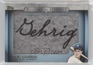 2012 Topps - Manufactured Historical Stitches #HS-LG - Lou Gehrig