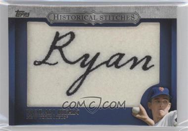 2012 Topps - Manufactured Historical Stitches #HS-NR.2 - Nolan Ryan (Mets)