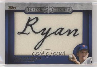 2012 Topps - Manufactured Historical Stitches #HS-NR.2 - Nolan Ryan (Mets)