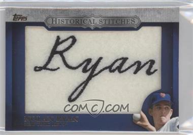 2012 Topps - Manufactured Historical Stitches #HS-NR.2 - Nolan Ryan (Mets)