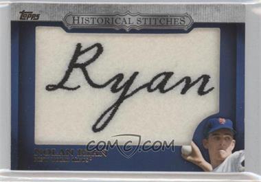 2012 Topps - Manufactured Historical Stitches #HS-NR.2 - Nolan Ryan (Mets)