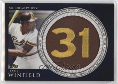 2012 Topps - Manufactured Retired Number Patch #RN-DW - Dave Winfield