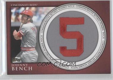 2012 Topps - Manufactured Retired Number Patch #RN-JB - Johnny Bench