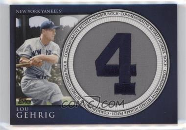 2012 Topps - Manufactured Retired Number Patch #RN-LG - Lou Gehrig