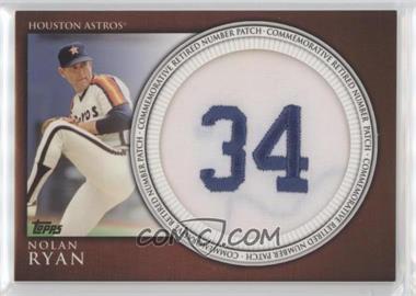 2012 Topps - Manufactured Retired Number Patch #RN-NR.1 - Nolan Ryan (Astros)