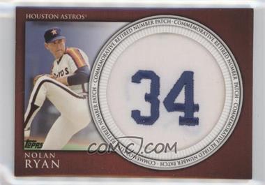 2012 Topps - Manufactured Retired Number Patch #RN-NR.1 - Nolan Ryan (Astros)