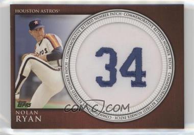 2012 Topps - Manufactured Retired Number Patch #RN-NR.1 - Nolan Ryan (Astros)