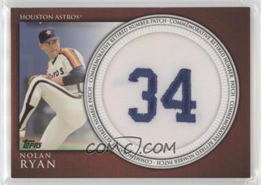 2012 Topps - Manufactured Retired Number Patch #RN-NR.1 - Nolan Ryan (Astros)