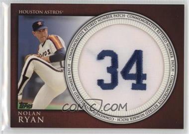 2012 Topps - Manufactured Retired Number Patch #RN-NR.1 - Nolan Ryan (Astros)