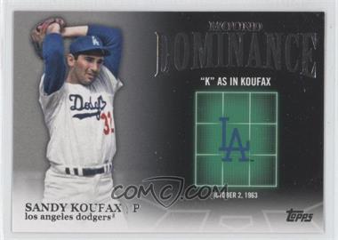 2012 Topps - Mound Dominance #MD-3 - Sandy Koufax