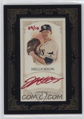 2012 Topps Allen & Ginter's - Framed Mini Autographs - Red Ink #AGA-JHE - Jeremy Hellickson /10