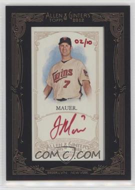 2012 Topps Allen & Ginter's - Framed Mini Autographs - Red Ink #AGA-JM.1 - Joe Mauer /10