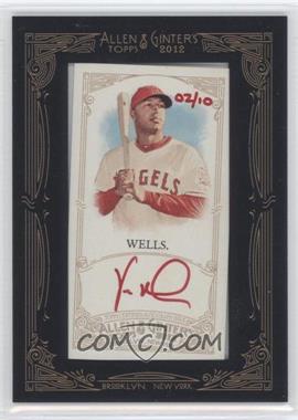 2012 Topps Allen & Ginter's - Framed Mini Autographs - Red Ink #AGA-VW.2 - Vernon Wells /10