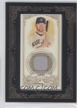 2012 Topps Allen & Ginter's - Framed Mini Relics #AGR-AL - Adam Lind