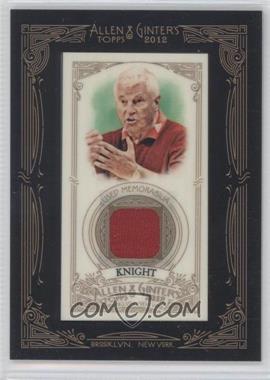 2012 Topps Allen & Ginter's - Framed Mini Relics #AGR-BK - Bob Knight