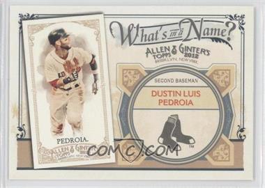 2012 Topps Allen & Ginter's - What's in a Name? #WIN17 - Dustin Pedroia