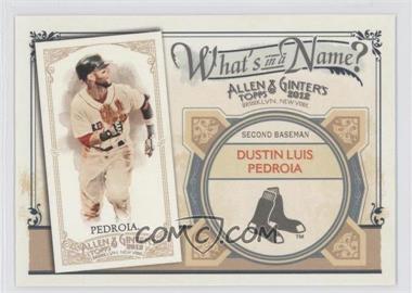 2012 Topps Allen & Ginter's - What's in a Name? #WIN17 - Dustin Pedroia