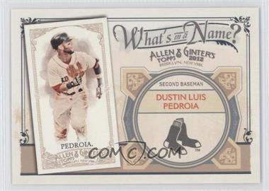 2012 Topps Allen & Ginter's - What's in a Name? #WIN17 - Dustin Pedroia