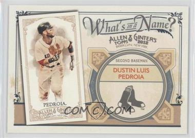 2012 Topps Allen & Ginter's - What's in a Name? #WIN17 - Dustin Pedroia