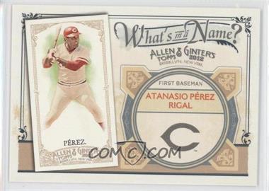 2012 Topps Allen & Ginter's - What's in a Name? #WIN33 - Tony Perez