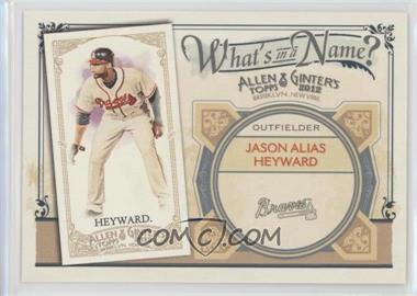 2012 Topps Allen & Ginter's - What's in a Name? #WIN37 - Jason Heyward