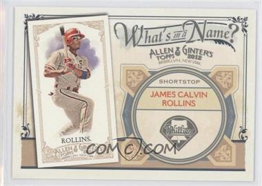 2012 Topps Allen & Ginter's - What's in a Name? #WIN44 - Jimmy Rollins