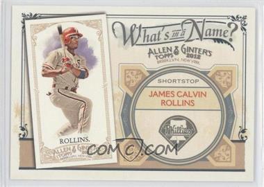 2012 Topps Allen & Ginter's - What's in a Name? #WIN44 - Jimmy Rollins