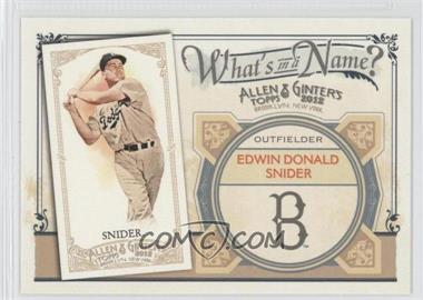 2012 Topps Allen & Ginter's - What's in a Name? #WIN49 - Duke Snider