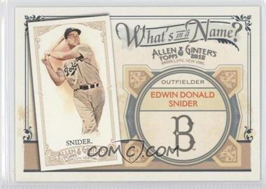 2012 Topps Allen & Ginter's - What's in a Name? #WIN49 - Duke Snider