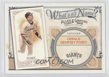 2012 Topps Allen & Ginter's - What's in a Name? #WIN59 - Buster Posey