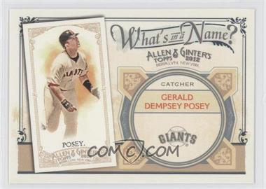 2012 Topps Allen & Ginter's - What's in a Name? #WIN59 - Buster Posey