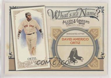 2012 Topps Allen & Ginter's - What's in a Name? #WIN64 - David Ortiz