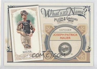 2012 Topps Allen & Ginter's - What's in a Name? #WIN71 - Joe Mauer